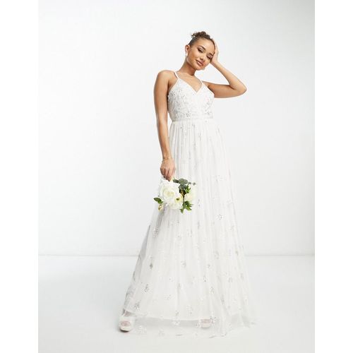 Beauut - Bridal - Maxi-Brautkleid in Weiß mit All-over-Verzierung und Camisole-Trägern