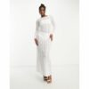 Pieces - Bridal - Maxi-Brautkleid aus Spitze in Weiß