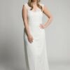 Ulla Popken Brautkleid Hochzeitskleid Spitze V-Ausschnitt ärmellos