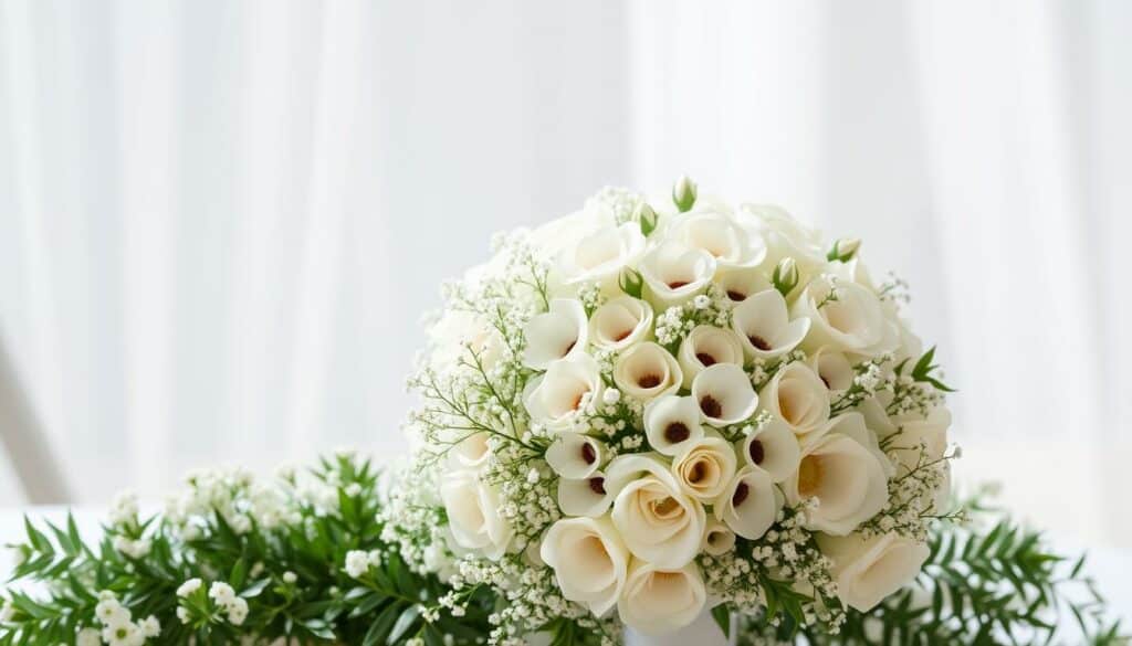 Brautstrauß und Blumen für die Hochzeit