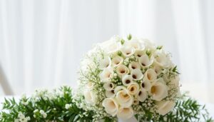Brautstrauß und Blumen für die Hochzeit