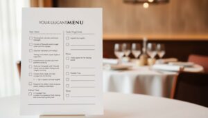 Checkliste für das Probeessen & Menüwahl