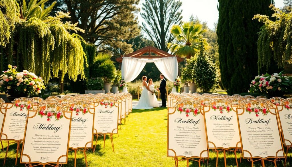 Effektive Schilder Aufstellung bei Hochzeiten