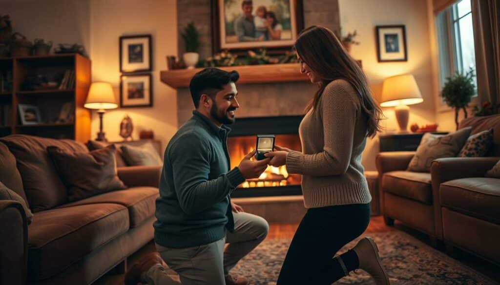 Heiratsantrag zu Hause