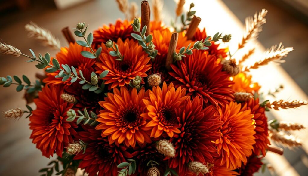 Herbstliche Hochzeitsblumen