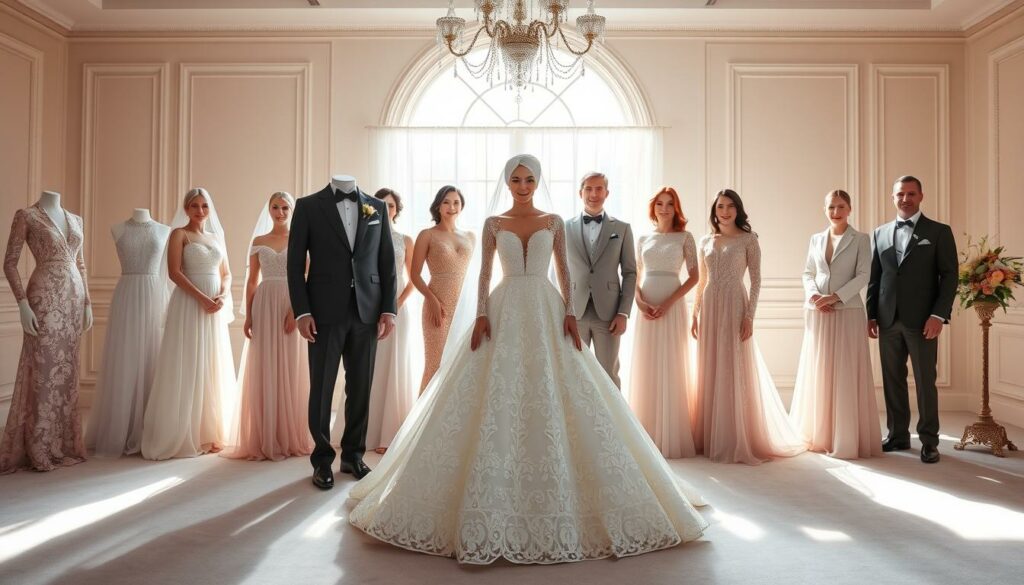 Hochzeitsoutfits und Accessoires