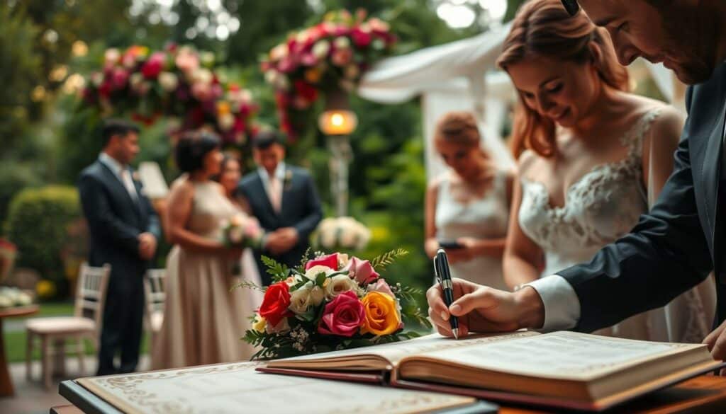 Hochzeitstraditionen im Gästebuch