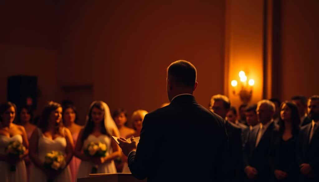 Vortrag von Fürbitten bei einer Hochzeit