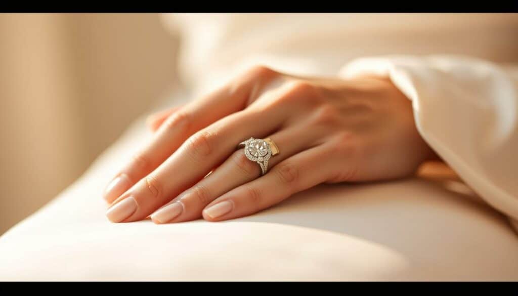 Wo trägt man den Verlobungsring nach der Hochzeit?