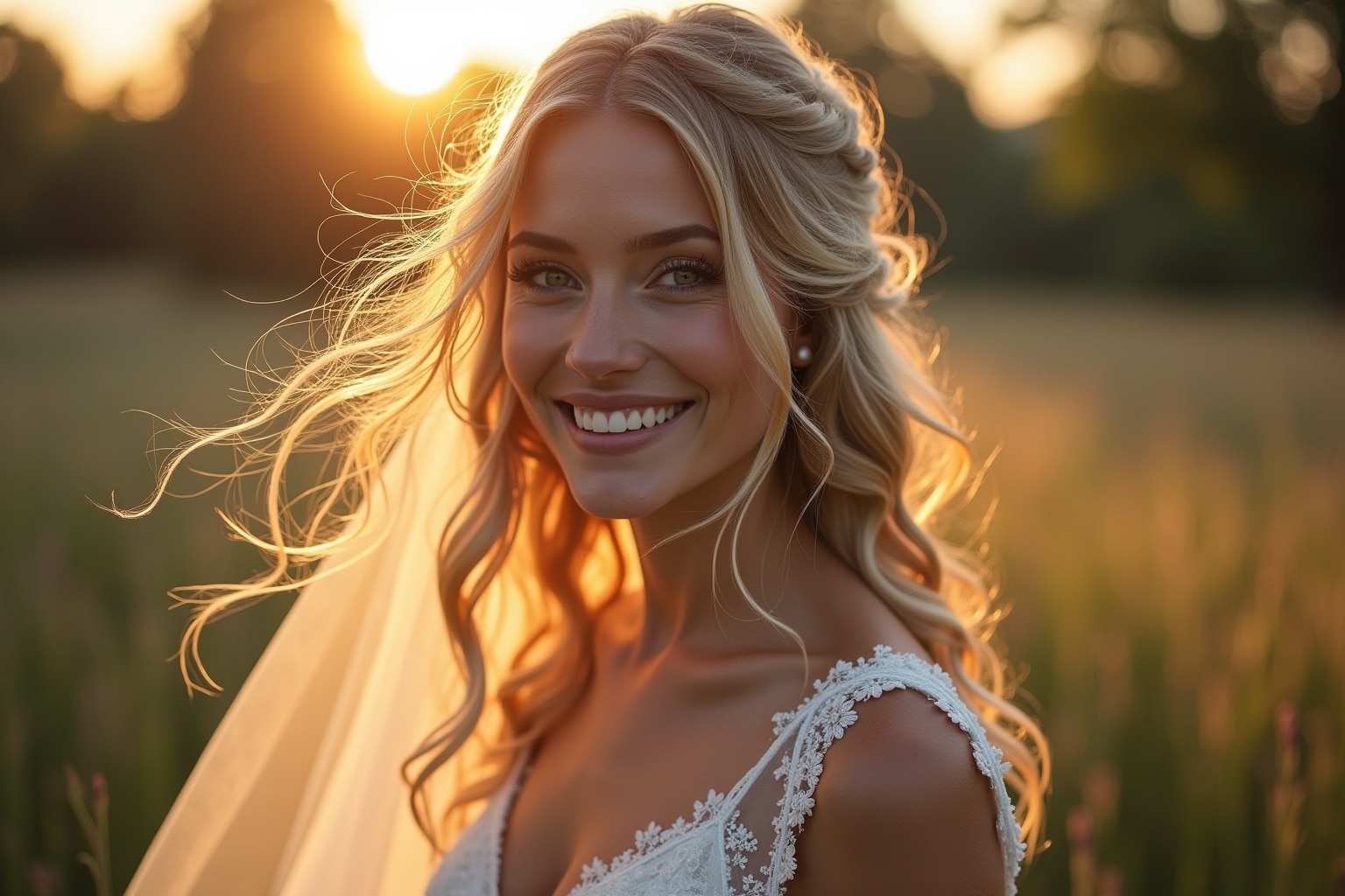 Hochzeit Wasserwelle Offene Haare